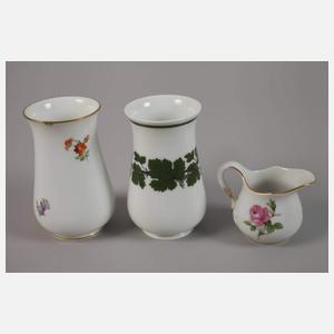 Meissen Konvolut Kleinteile Blumenmalerei