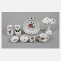 Meissen Konvolut Kleinteile Blumenmalerei111