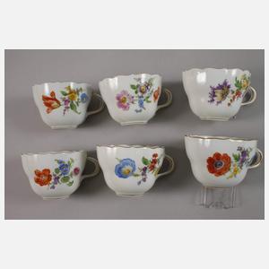 Meissen Teeservice "Blumenbukett schräg"