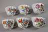 Meissen sechs Café au Lait-Tassen Blumenmalerei