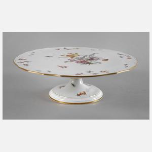 Meissen Tortenplatte "Blumen und Insekten"