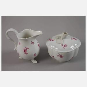 Meissen Kaffeeservice Streublümchendekor purpur