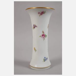 Meissen Stangenvase Streublümchendekor