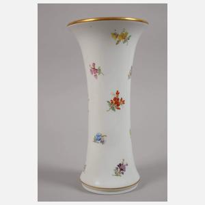 Meissen Stangenvase Streublümchendekor