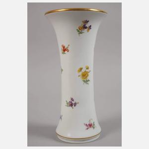 Meissen Stangenvase Streublümchendekor