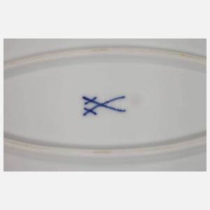 Meissen fünf Teller und Platte Vogelmalerei