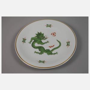 Meissen Mokkaservice und Wandteller "Mingdrache"