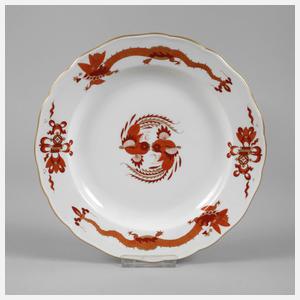 Meissen Wandteller "Roter Reicher Drache"