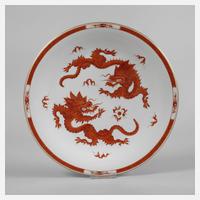 Meissen große Platte "Roter Mingdrache"111