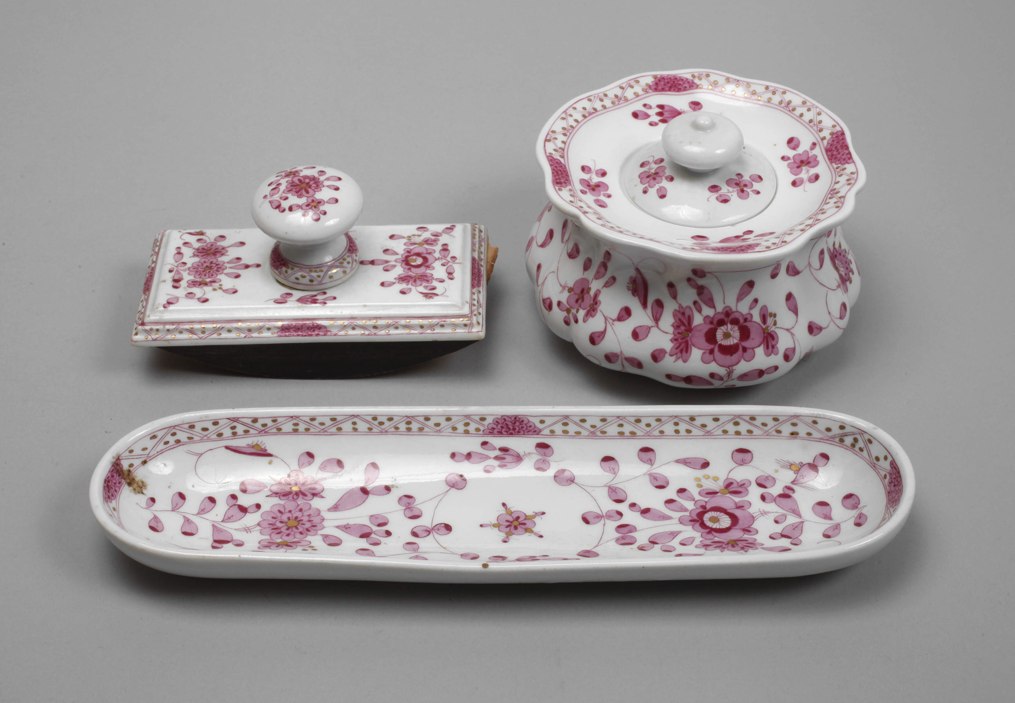 Meissen Schreibgarnitur "Indische Malerei"