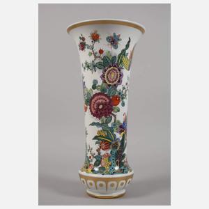 Meissen große Flötenvase Indischmalerei