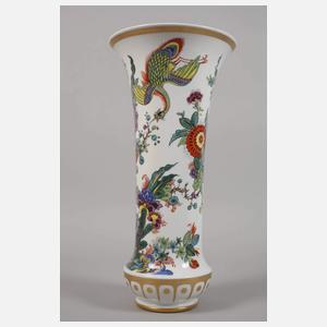 Meissen große Flötenvase Indischmalerei