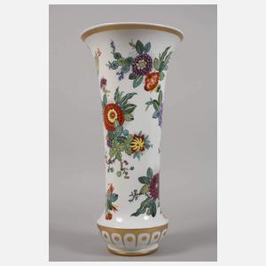 Meissen große Flötenvase Indischmalerei