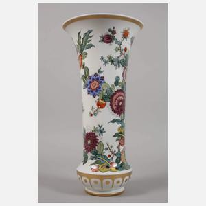 Meissen große Flötenvase Indischmalerei