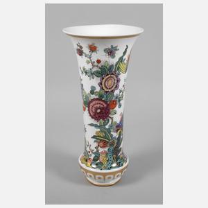 Meissen große Flötenvase Indischmalerei