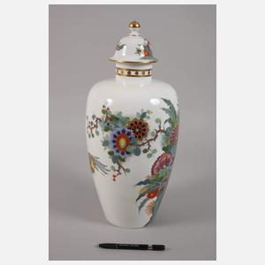 Meissen große Deckelvase Indischmalerei