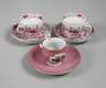 Meissen Konvolut Mokkatassen Purpurdekor