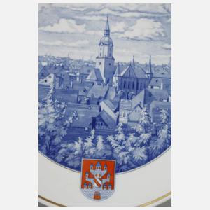 Meissen Wandteller Ansicht "Meerane"