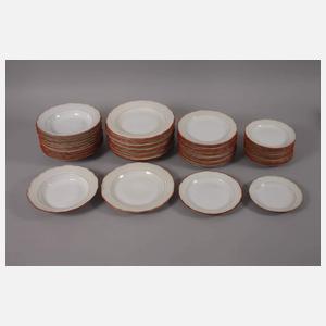 Meissen umfangreiches Speiseservice "Korallenrand"