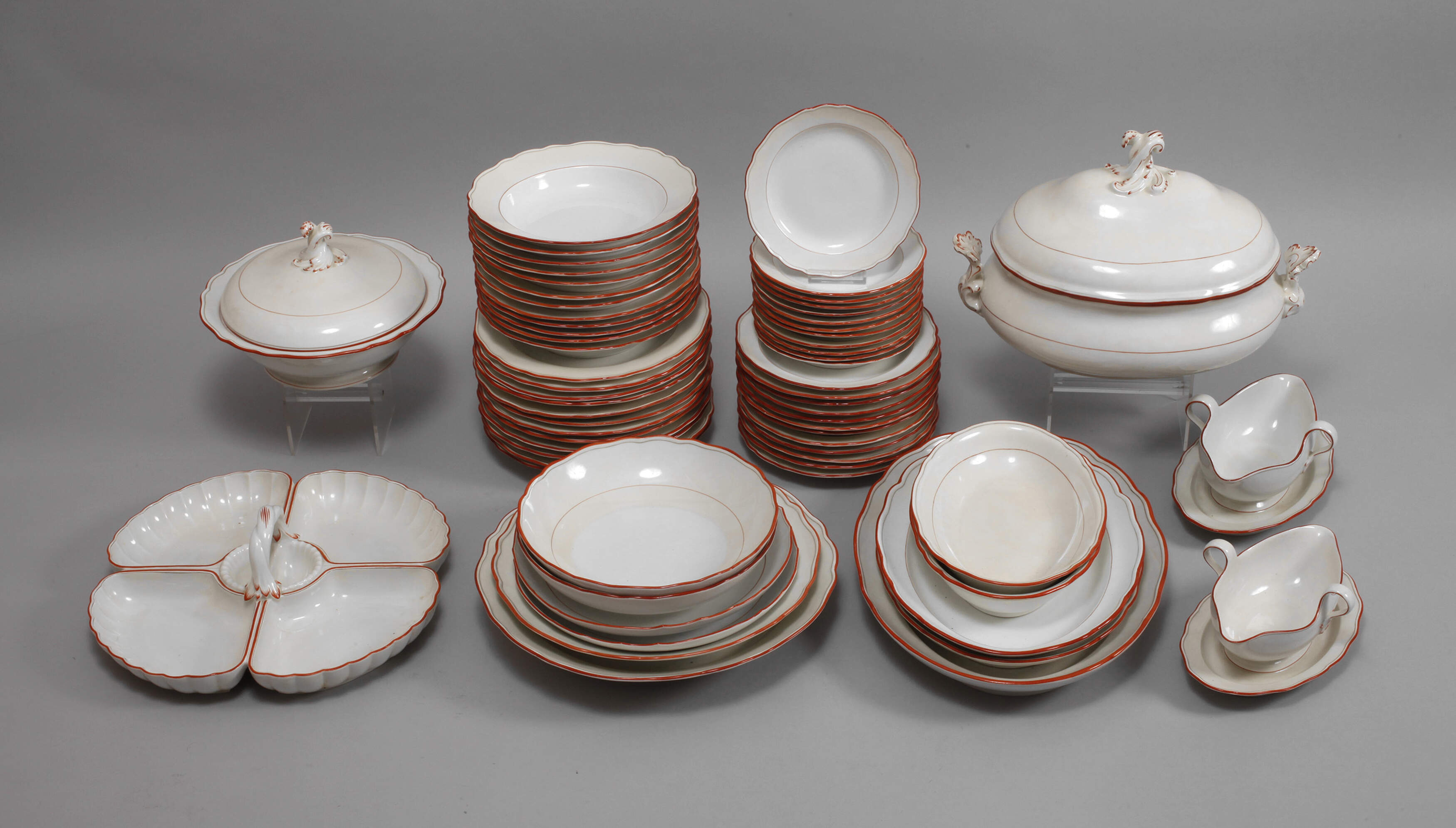 Meissen umfangreiches Speiseservice "Korallenrand"