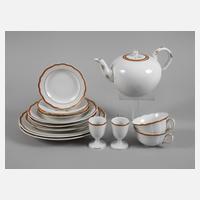 Meissen umfangreiches Tête-à-Tête "Korallenrand"111