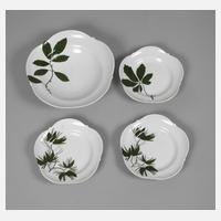 Meissen Schale und drei Teller "Großer Ausschnitt"111