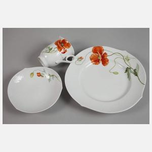 Meissen zwei Kaffeegedecke "Wellenspiel-Relief"