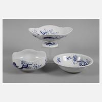Meissen drei Schalen Blaumalerei111