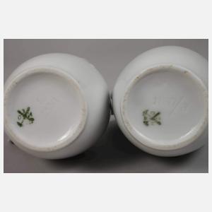 Metzler & Ortloff Ilmenau Paar Truthahnvasen