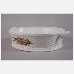 Nymphenburg Deckelterrine als Henkelkorb