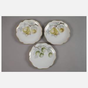 Rosenthal sechs Obstteller