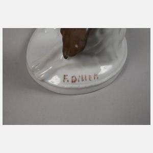 Rosenthal kleiner "King Charles-Hund"