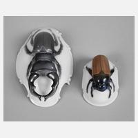 Rosenthal lebensgroßer Maikäfer und Hirschkäfer111