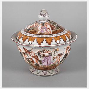Rudolstadt Deckeldose im Capodimonte-Stil