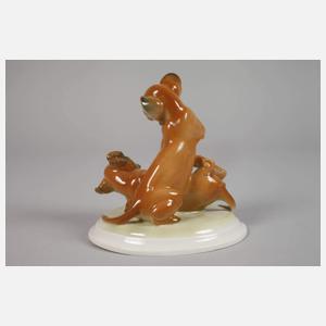 Schwarzburger Werkstätten "Zwei spielende Löwenjunge"