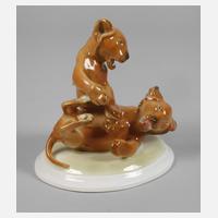 Schwarzburger Werkstätten "Zwei spielende Löwenjunge"111