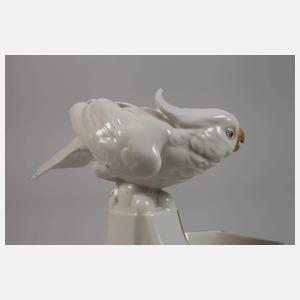 Thüringen Schale mit Papagei