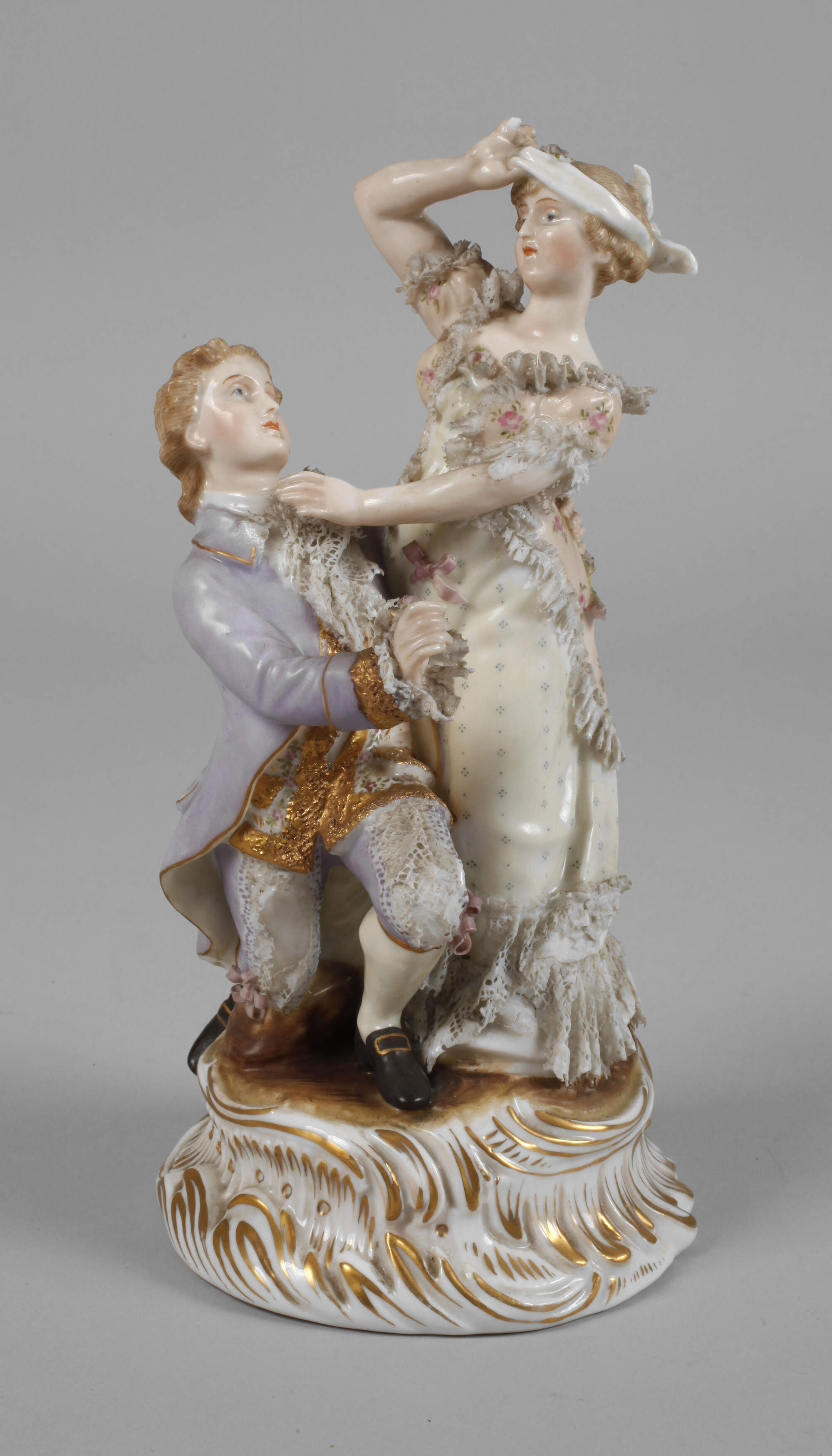 Thüringen Rokokopaar beim Blinde-Kuh-Spiel