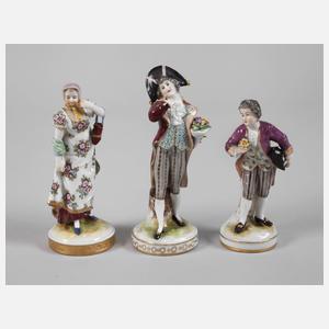Volkstedt drei Rokokofiguren