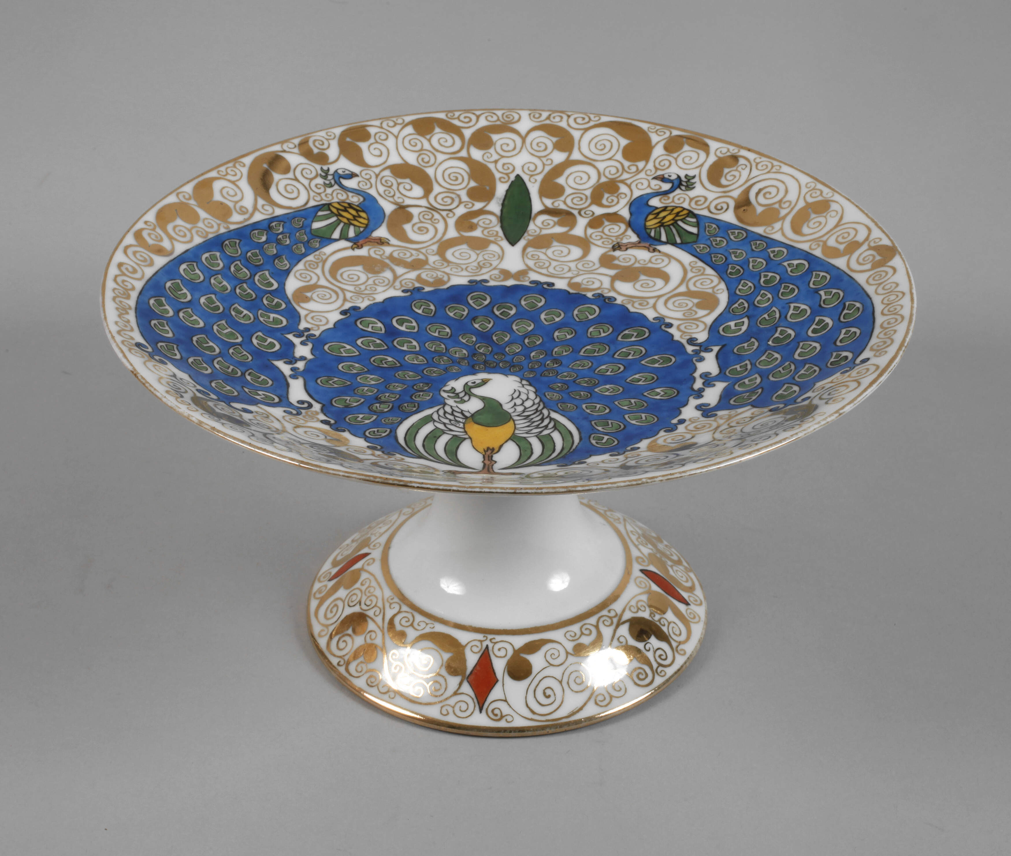 Zaunmayr Fußschale Vogeldekor