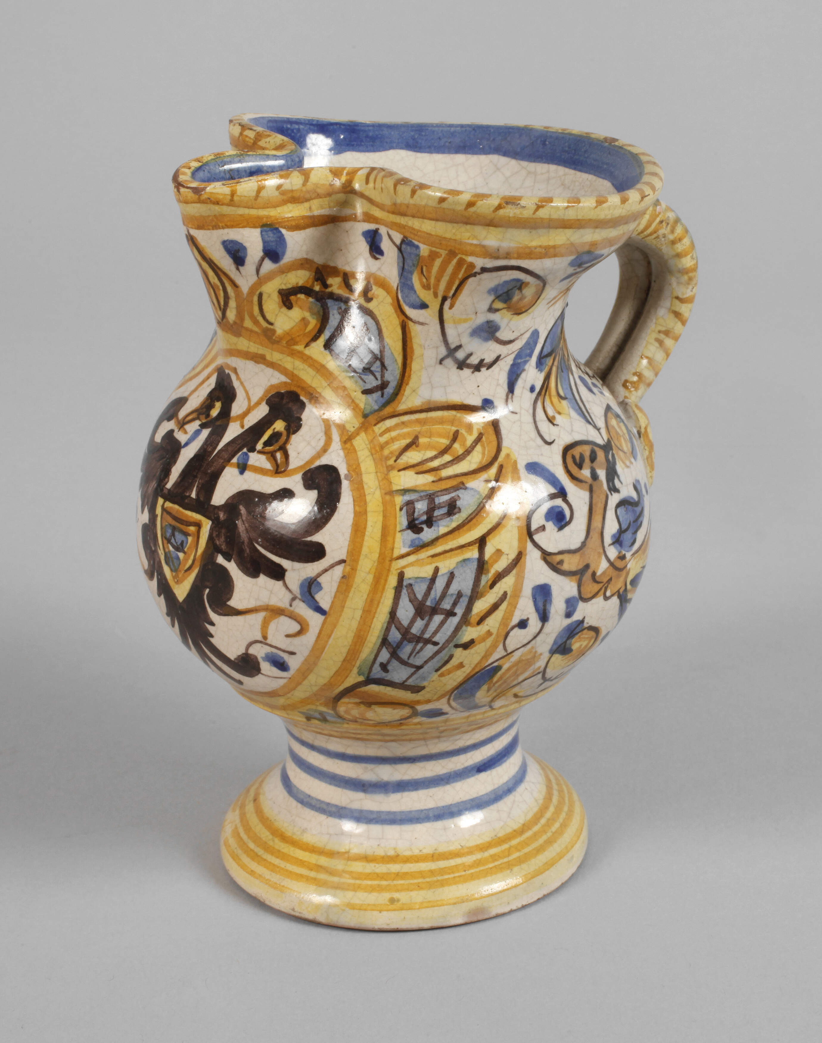 Italien Majolika-Kanne Pesaro