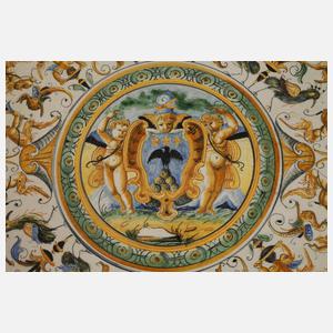 Große Fayenceplatte Willem Jansz Verstraeten attr.