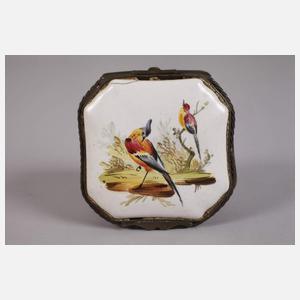 Delft barocke Deckeldose Fayence