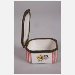 Delft barocke Deckeldose Fayence