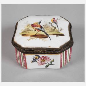 Delft barocke Deckeldose Fayence