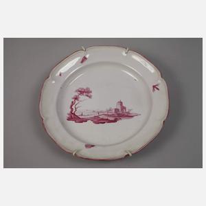 Niderviller drei Wandteller Architekturmalerei