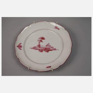 Niderviller drei Wandteller Architekturmalerei