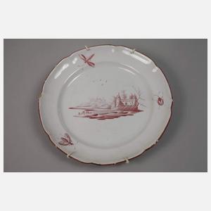 Niderviller drei Wandteller Architekturmalerei