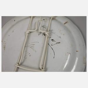 Niderviller drei Wandteller Architekturmalerei