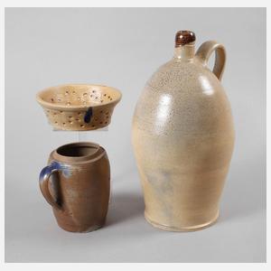 Bürgel drei Blauschürzengefäße